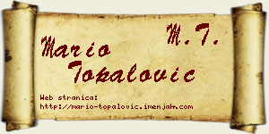 Mario Topalović vizit kartica